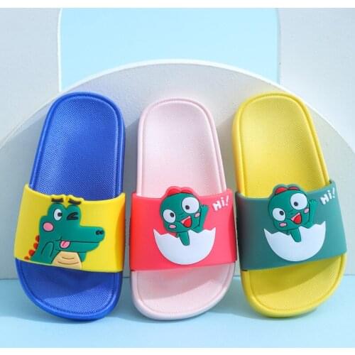 Childrens Slipper Cute Cartoon Dinosaur Boys and Girls Anti-slip Indoor Childrens Slipper Womens Shoes Woman Slippers