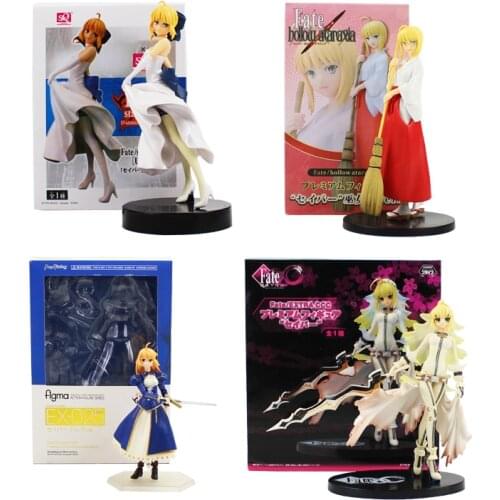 4Styles Fate Stay Night Saber EX 025 EXTRA CCC UBW White Dress Hollow Ataraxia PVC Action Figure Model Toys For Kids Gift