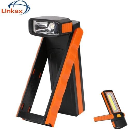 COB LED Work Light Inspection Lamp Flashlight Torch Magnetic Hook Hand Tool Garage Outdoors Camping Lamp flashlight torch