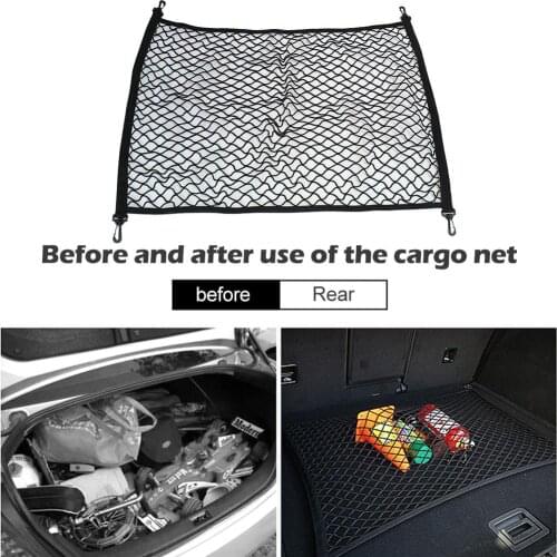 Hot Universal Automobile Mesh Cargo Net Wall Sticker Organizer Pouch Bag Storage Mesh Net For Car Trunk Car Interior Accessories