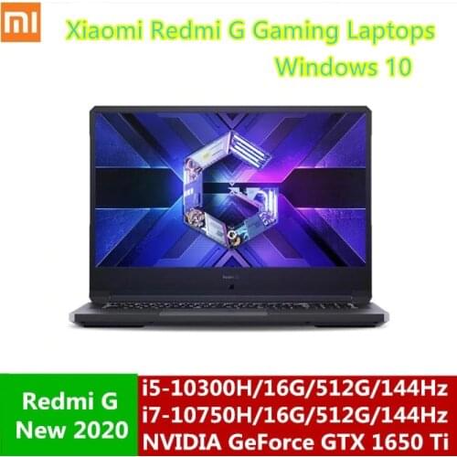 Original XiaoMi Redmi G Gaming Notebook 16.1 inch i5-10200H/i5-10300H/i7-10750H NVIDIA GTX1650/GTX1650 Ti WiFi 6 Windows 10 Pro