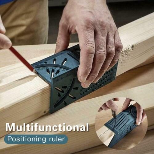 Wood Working Ruler 3D Mitre Angle Measuring Gauge Square Size Measure Tool
