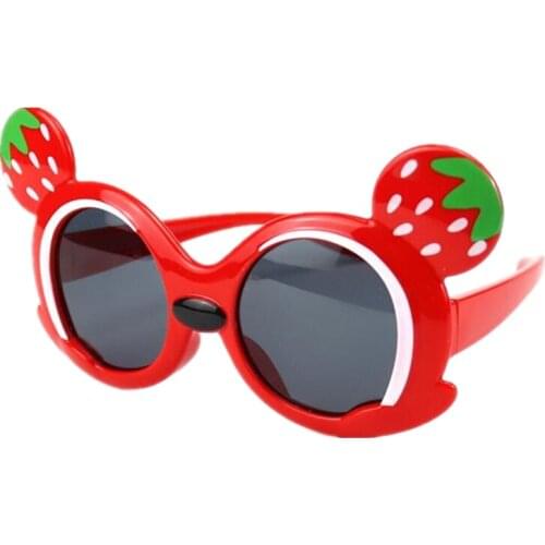Cute Kids Sunglasses Strawberry Polarized Anti-UV Glasses