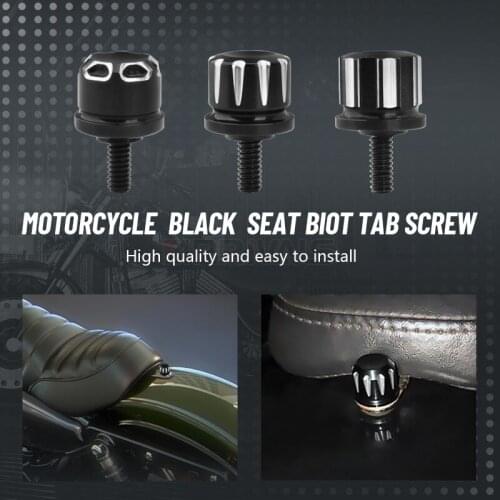 Motorcycle Rear Fender Seat Bolt Black/Chrome Screw Nut For Harley XL Dyna Softail Touring Motorbikes 96-Up Billet Aluminum Part