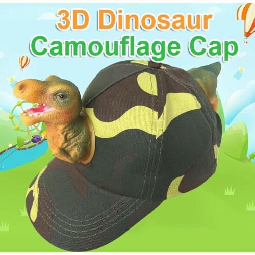 3D Cute Dinosaur Animal Cap For Men Party/ Christmas New Year Gift Adjustable Baseball Caps Fashion Visor Girl And Boy Hat 2019
