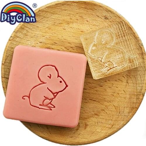 Mouse Soap Stamp Mouse Year Handmade Natural Organic Stamps With Handle For Soap 2020 Acrylic Stamp Custom For Cookie