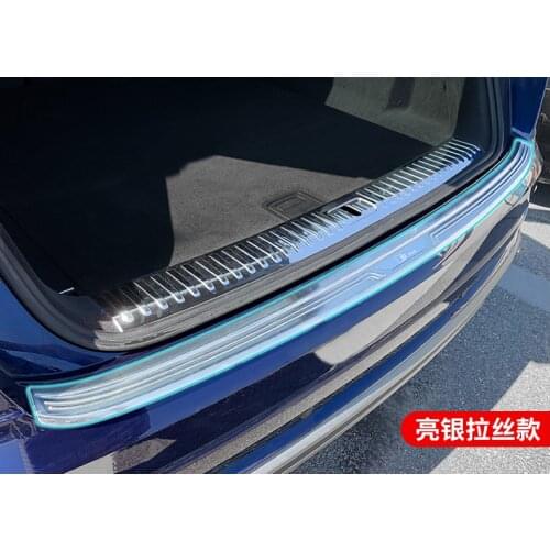 Stainless Steel Car Rear Trunk Door Sill Scuff Plate Entry Guards Cargo Step For Audi Q8 2019 2020 2021