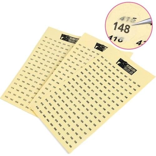 Number Sticker Label For Nail Gel Polish Waterproof Marking Numbering 1-160/ 161-320/ 321-480 Manicure Tool
