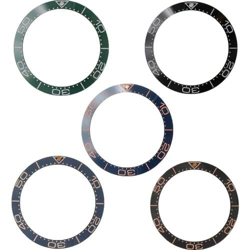 38mm Black Blue Ceramic Bezel Insert For 40mm Submariner Mens Watch Watches Replace Accessories Watch Face New For Seiko Omega