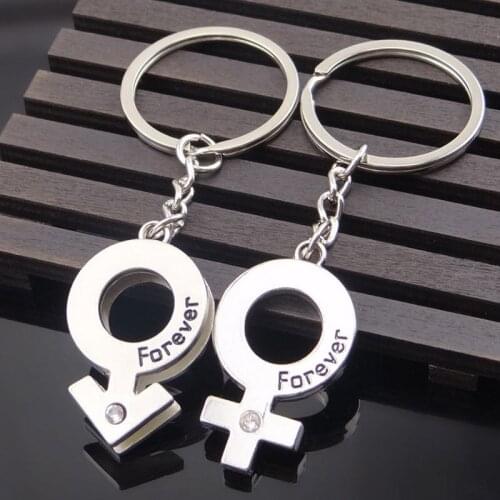 New Novelty Couple Keychain Trinket Lovers Heart Key Chains Rings Wedding Jewelry Llaveros Chaveiro Valentines Day Gift