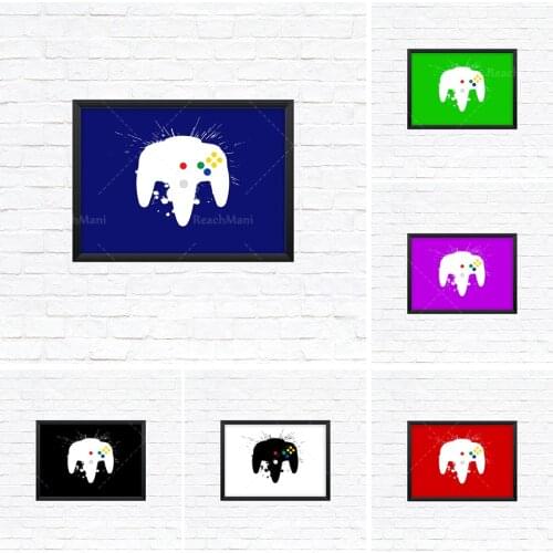 Affiche d'art de mur d'impression d'art de contrôleur de jeu [choisissez votre couleur] Poster