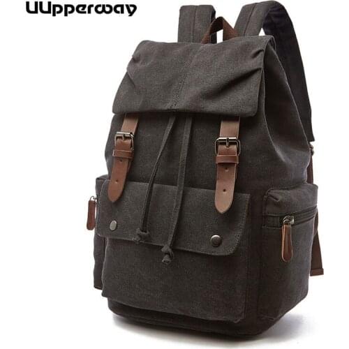 Casual Women Canvas Backpack Large Girls College Student School Bag for Teenage Travel Backpack Bag Drawstring Notebook BagPack