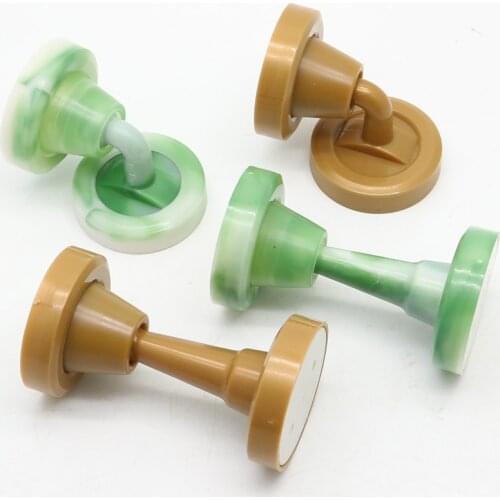 ABS Silicone Door Stopper Door Lock Protective Pad Anti-Collision Protection Self Adhesive Doorstop Door Hardware Wall Protector