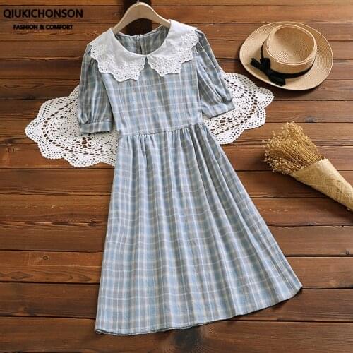 Летние платья с рукавами Qiukichonson China At AliExpress