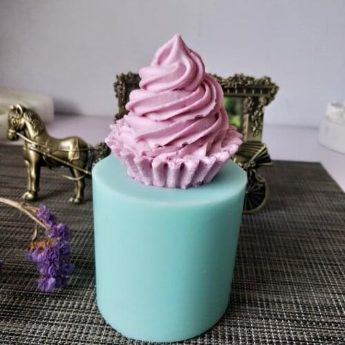 Ice Cream Soap Mold Silicone Candle Mould Resin Clay Mould Aroma Stone QT0138 PRZY 3D Silicone Rubber Eco-friendly