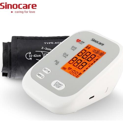 Sinocare Blood Pressure Monitor Upper Arm with 2 Users 120 Memory,3PCS Automatic Digital BP Machine Sphygmomanometer Heart Rate