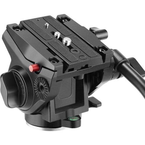Neewer Heavy Duty Video Camera Tripod Fluid Drag Pan Head with 1/4 and 3/8 inches Screws Sliding Plate for DSLR Cameras