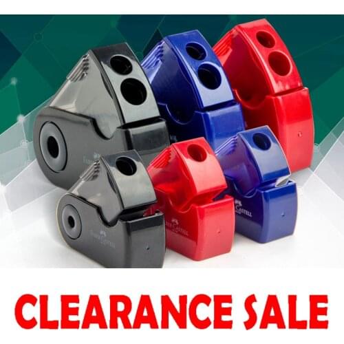 Faber Pencil Sharpener Plastic Double Hole Pencil Sharpener Student Brush Color Single Hole Sharpener Black 1827 3 Years Old