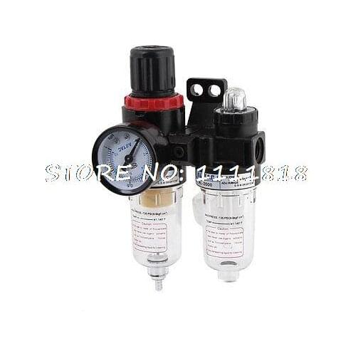 Air Filter Regulator Lubricator Combinated AFR-2000 AL-2000 with Pressure Gauge