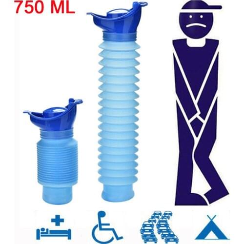 High Quality 750ML Portable Adult Urinal Outdoor Camping Travel Urine Car Urination Pee Soft Toilet Urine Help Men Women Toilet