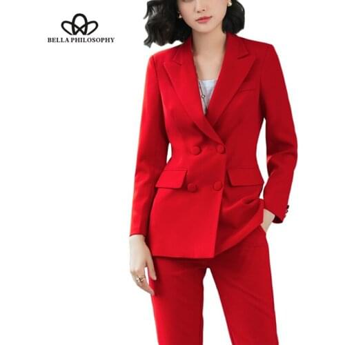 HStar 2020 New office work blazer suits of high quality OL women pants suit blazers jackets with trouser two pieces set