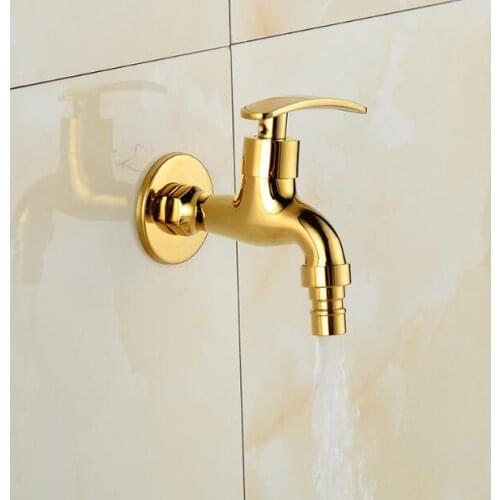 Gold Brass Garden Faucet Brief bib-cock faucet washing machine faucet copper bibcock,Toilet tap,Garden faucet