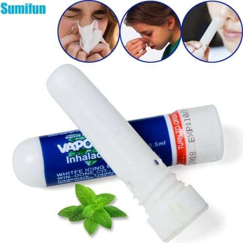 1Pcs Thailand Nasal Inhaler 100% Original Nasal Essential Oils Rhinitis Mint Cream Refresh Nose Cold Cool Herbal Ointment P0076