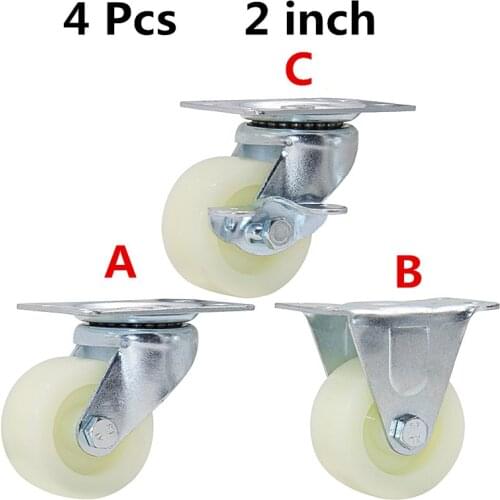 4pcs Mute Casters Sofa Chair Caster Rubber Wheel Universal Swivel Furniture Caster Luggage Desk Casters