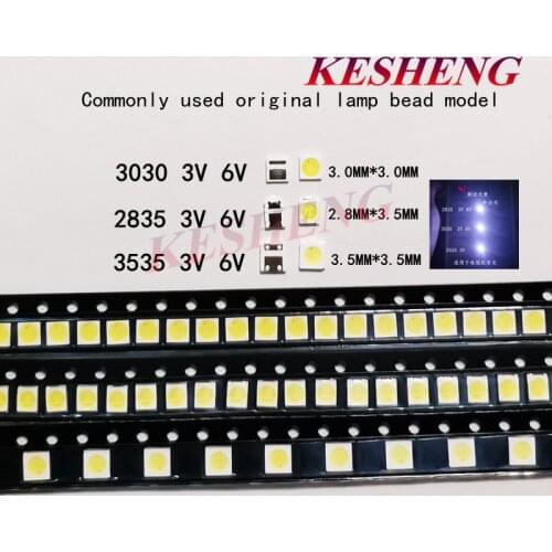 50-100Pcs For LG led tv backlight 2835 3030 3535 3V 6V 1W 3W kit electronique led lcd tv repair Cool cold white