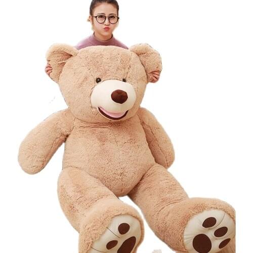 1pc Huge Size 260cm American Giant Bear Skin Teddy Bear Coat Good Quality Factory Price Soft Toys For Girls Popular Gift