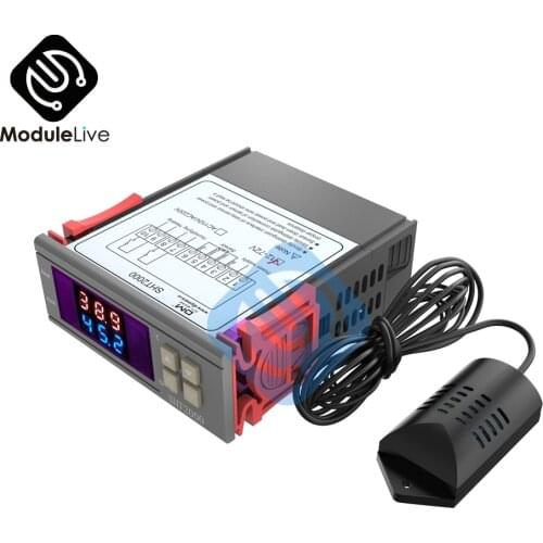 Digital Humidity Temperature Controller SHT2000 Thermostat Humidistat Therometer Hygrometer fridge Water Heater DC 12V-72V 10A