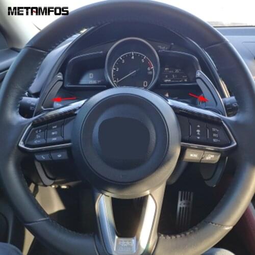 For Mazda 2 3 6 CX-3 CX-5 CX-9 2015-2021 2022 Steering Wheel Shift Paddles Shifter Extended Interior Accessories Car Styling