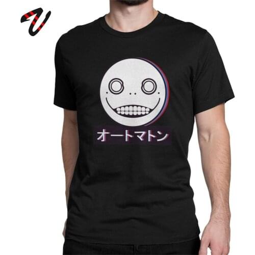 T-Shirts Men Chic 2019 Game NieR Automata 2B YoRHa Round Collar Tee Shirt Oversize Clothes 100% Cotton T Shirt Short Sleeve Tops