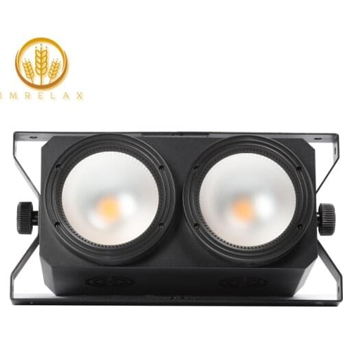 IMRELAX New 2x100w COB LED Audience Light with Anti Glare Lens Warm White DMX LED Par Light DJ Disco Party Stage Light