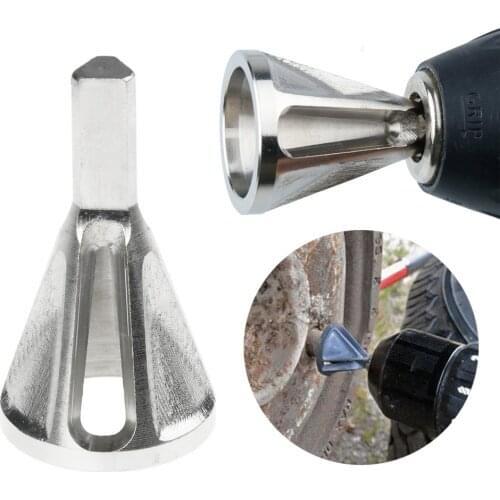 Tire Repair Tools Stainless Steel External Chamfer Tool Drill Bit Remove Burr Silver Chuck Drill Bit Car Deburring Tool