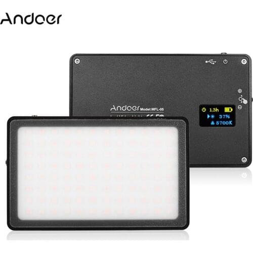 Andoer MFL-05 Mini LED Light LED Camera Lamp 3500K-5700K Dimmable 96LEDs Built-in Battery for Canon Nikon Sony DSLR Camera