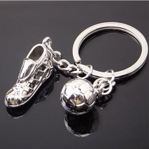 Creative 2018 Football Game Soccer Shoes 3D Key Chains Metal Ring Pendant Gifts 63HC