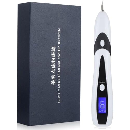 Laser Plasma Mole Remover Pen Tattoo Freckle Dark Spot Eraser Skin Face Tag Removal Tool LCD Sweep Salon Beauty Machine Dropship
