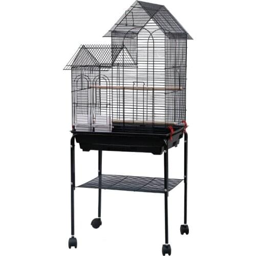 Metal breeding house type black phoenix tiger skin peony myna parrot bird cage