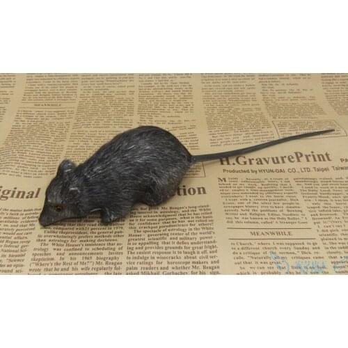 New simulation mouse toy polyethylene & fur gray mouse model gift about 10x5cm140