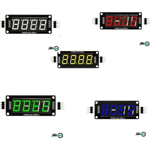New DIY 0.56 inch 4-Digit 7 Segments Digital Tube Clock Module Double Dots LED Display TM1637 MetersAccessories For Arduino