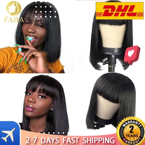 Short Bob Straight Wigs 100% Human Hair Wigs For Women 150% Density 8-14 Inches Wigs