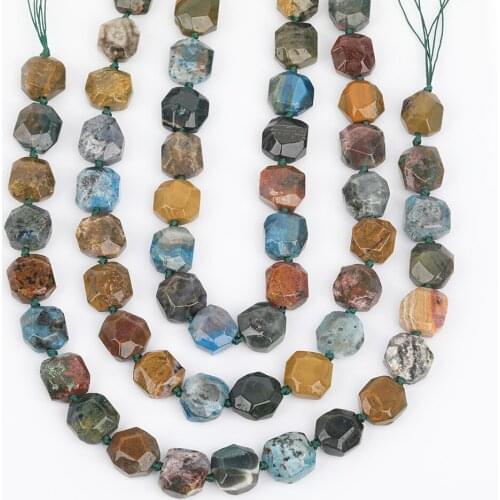 Full Strand Nugget Natural Ocean Agates Loose Beads Women Jewelry DIY,Nugget Agates Charms Beads Pendant Necklace EF-CT-316AMEE