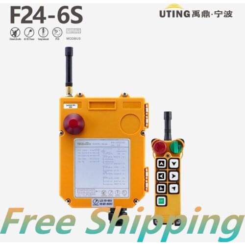 Crane Remote Control F24-6S Industrial Wireless 6 Buttons Crane Remote Control (1 Transmitter+1 Receiver)