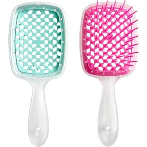 Wide Teeth Air Cushion Combs Women Scalp Massage Comb Hair Brush Hollowing Out C1FF