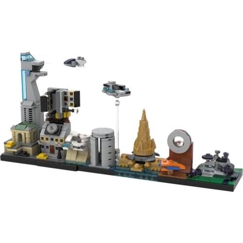 MOC Back Futures Citys Building Citys movie architecture Castle House Skyline Architecture Building Blocks Bricks Citys Toys