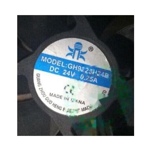1pc fan new 9225DC 12V 0.20A GH9225H24B DC24V 0.25A 92*92*25 2 freeship