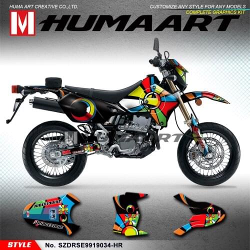 HUMAART Racing Stickers Vinyl Decals for DRZ400SM DRZ 400 Enduro 1999 to 2019 KLX 400R 2002 to 2004, Customizable