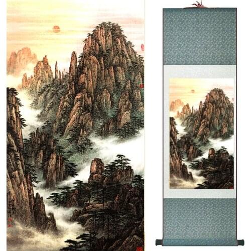 Top quality crane and great Wall Painting Home Office Decoration Chinese scroll painting Crane and tree painting 040711