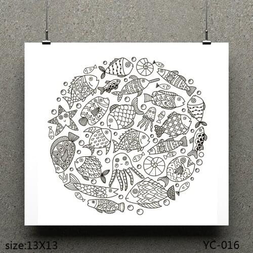 ZhuoAng Many fish Clear Stamps For DIY Scrapbooking/Card Making Decorative Silicon Stamp Crafts